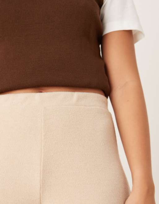 ASOS DESIGN – Ljust brungrå, supermjuka byxor med vida ben, del av set, 5 av 5
