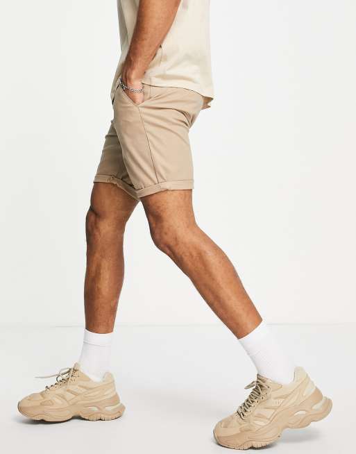 ASOS DESIGN – Ljust gråbruna, skinny chinosshorts i medellång modell , 3 av 4