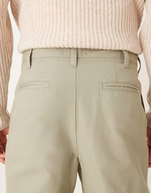 ASOS DESIGN – Ljust kakigröna, avslappnade, avsmalnande byxor med veck, 4 av 5