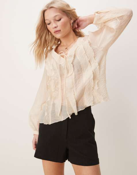 ASOS DESIGN – Lniane szorty dad o luźnym kroju w kolorze czarnym - view 1