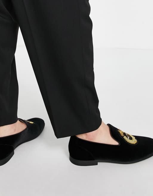 Asos clearance velvet loafers