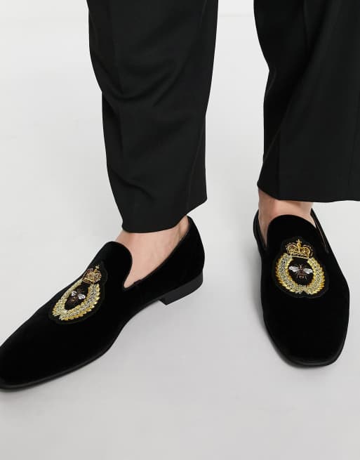 Asos velvet sales loafers