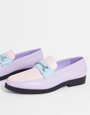 multi coloured loafers