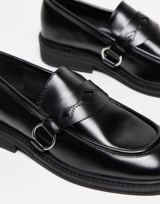 ASOS DESIGN – Loafer in Schwarz mit Western-Details, 2 von 3