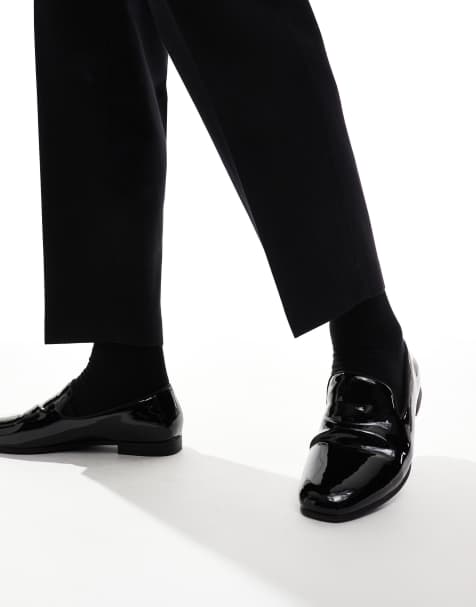 ASOS DESIGN – Loafer in schwarzer Lackoptik - view 1