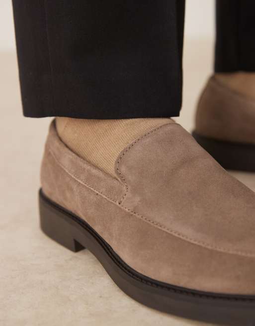 ASOS DESIGN loafer in suede with plain apron , 4 of 4