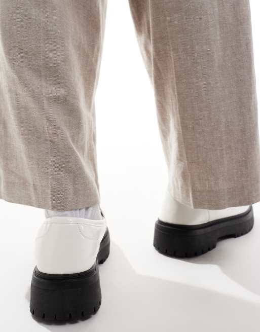 ASOS DESIGN – Loafer in Weiß mit dicker Sohle, 3 von 4