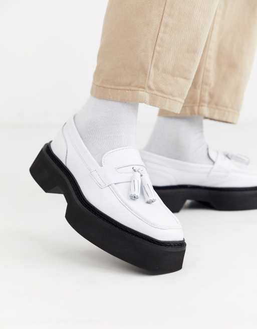 Asos store white loafers