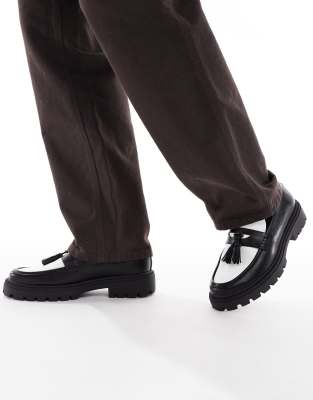 Asos Design Loafers In Animal Print