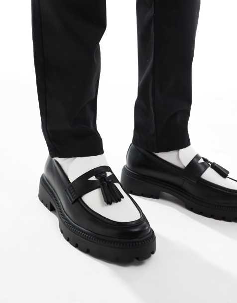 ASOS DESIGN loafers in black and white - view 1