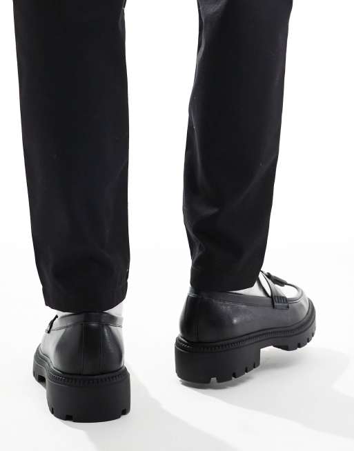 ASOS DESIGN loafers in black and white