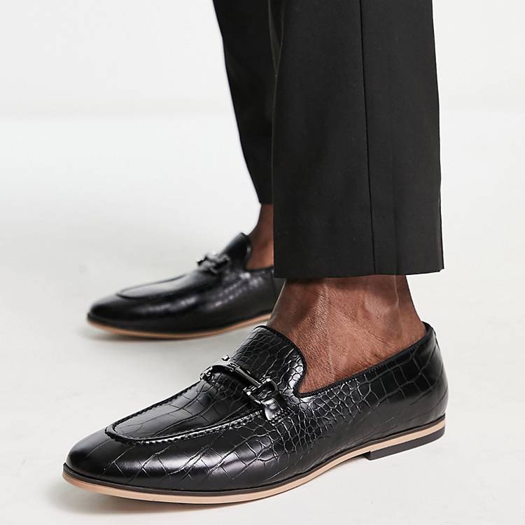ASOS loafers in black with black snaffle | ASOS
