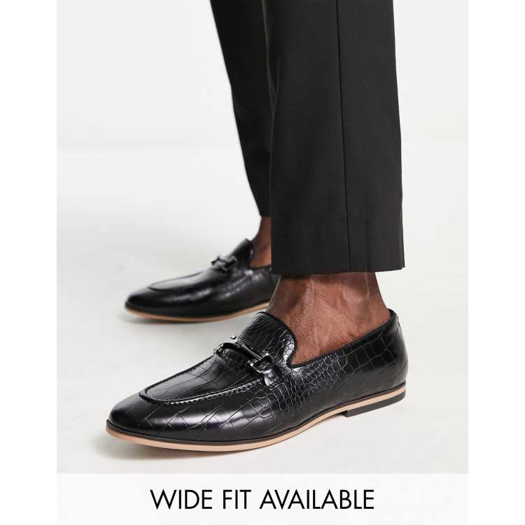 Asos black hot sale leather loafers