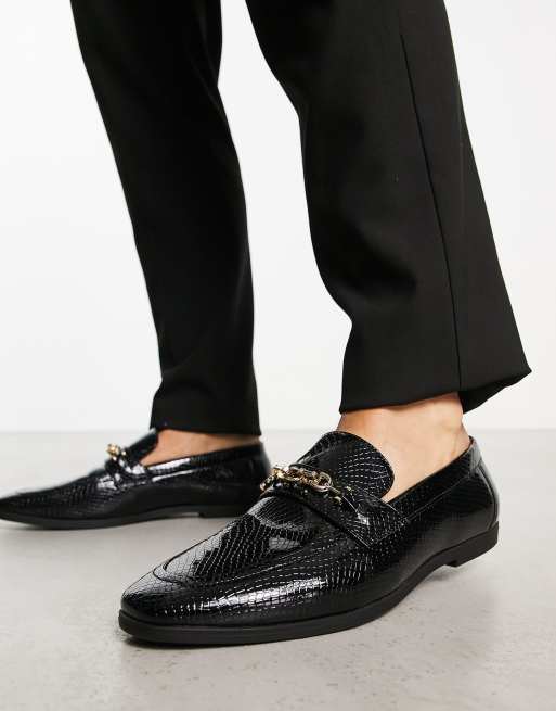 Asos men's black on sale loafers