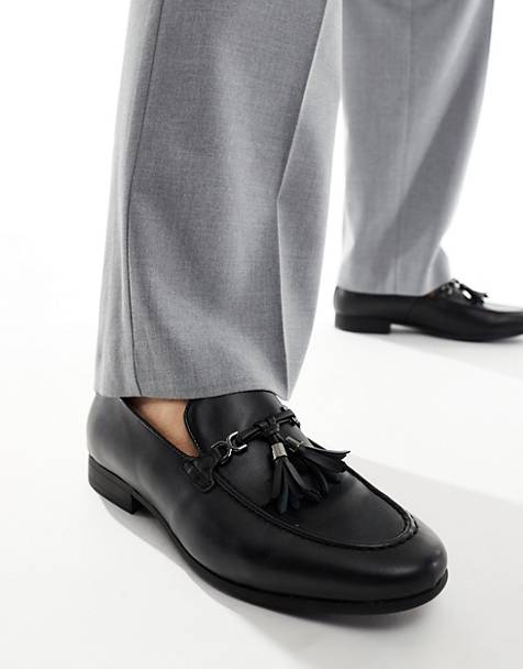 Mens Smart Wedding Shoes Faux Leather Formal Slip On Office Work Dress Boys 