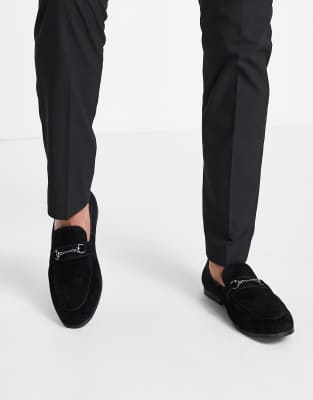 asos black suede loafers