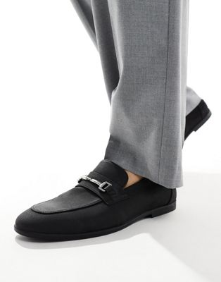 loafers  faux suede with snaffle detail