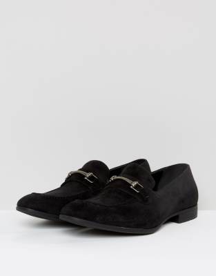 asos black suede loafers