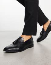 ASOS DESIGN black leather penny loafer | ASOS