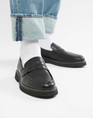 chunky sole loafers