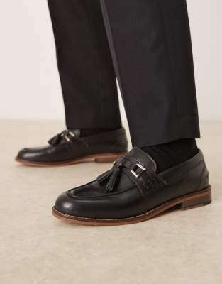 loafers  leather with gold hardware and tassel
