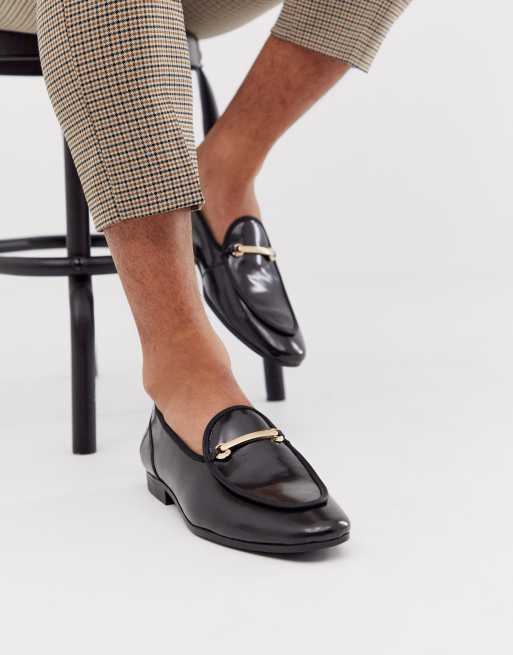 Gold on sale bar loafers