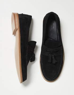 ASOS DESIGN loafers in black leather with tassel | ASOS display picture 3