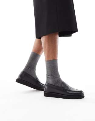 Asos Design Loafers In Black