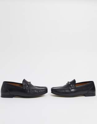 mens black loafers asos