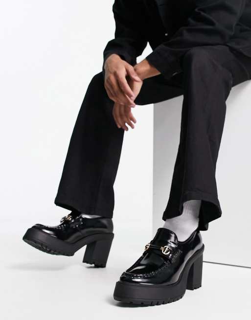 Asos black patent store shoes