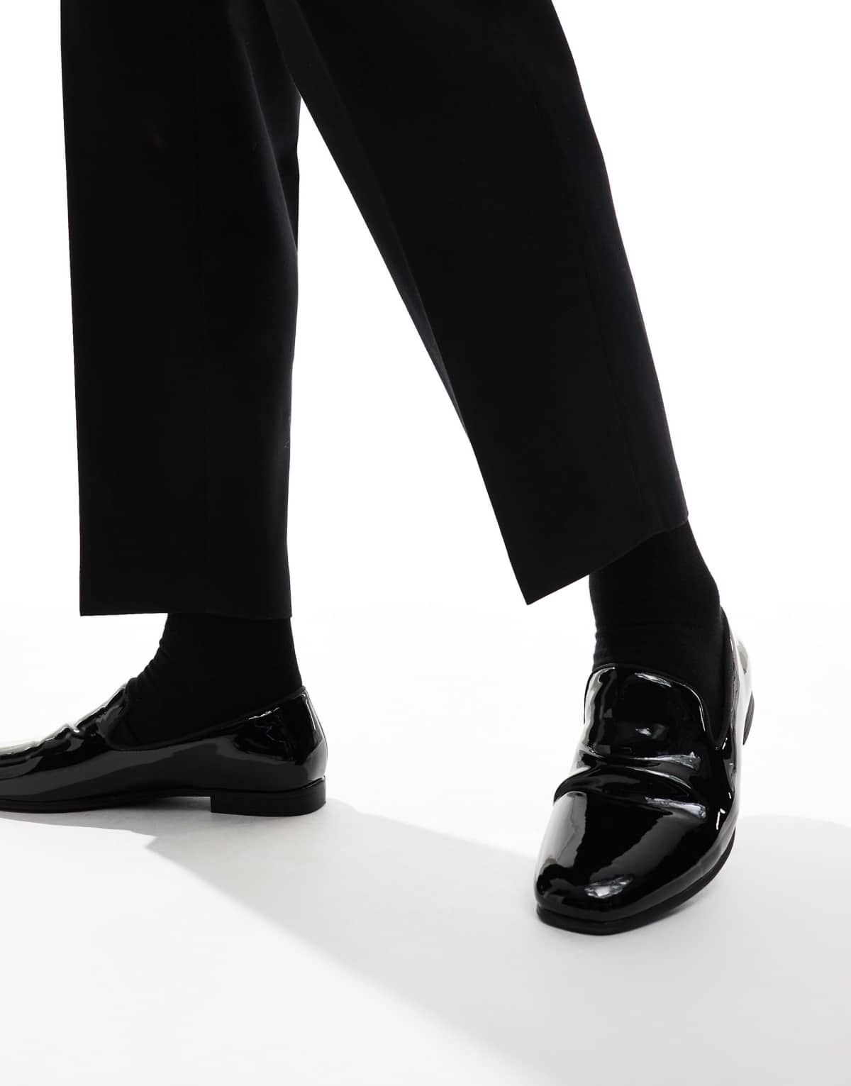 ASOS DESIGN loafers in black patent