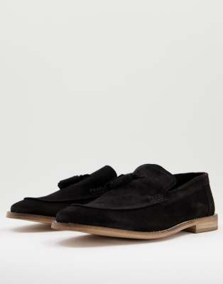 asos black suede loafers