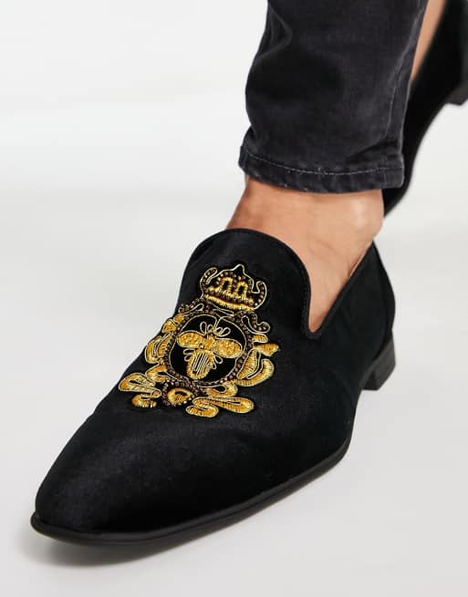 Asos velvet loafers sale