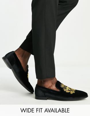 black loafers mens asos
