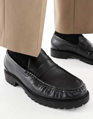 Asos Design Loafers In Black