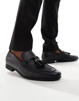 Asos Design Loafers In Black With Tassel Detail