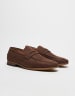 ASOS DESIGN loafers in brown faux suede with natural sole