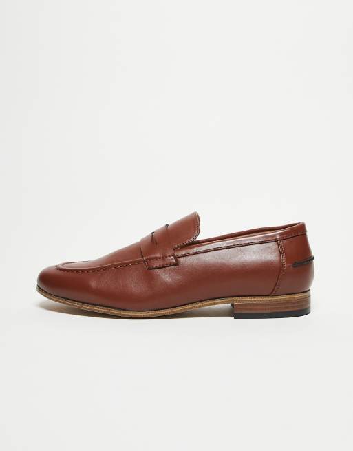 ASOS DESIGN loafers in brown with natural sole, 3 of 3