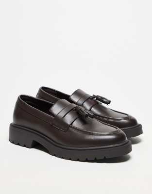 Asos Design Loafers In Brown