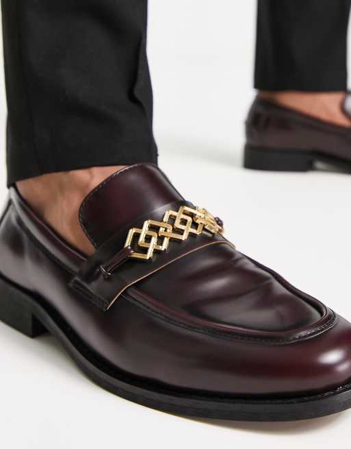 Men's Gold Chain Loafers