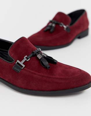 asos red loafers