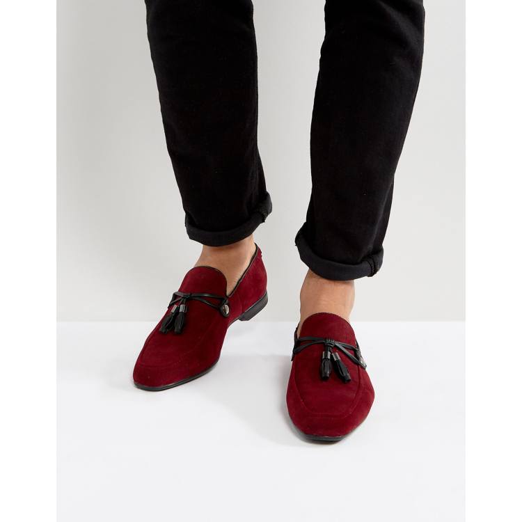 Asos store burgundy loafers