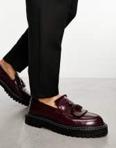 ASOS DESIGN loafers with chunky sole and snaffle detail in black