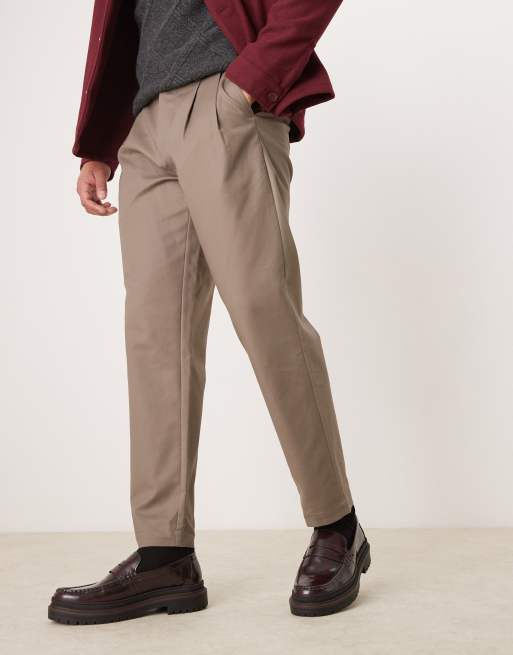 ASOS DESIGN loafers in burgundy leather with chunky sole, 3 of 4