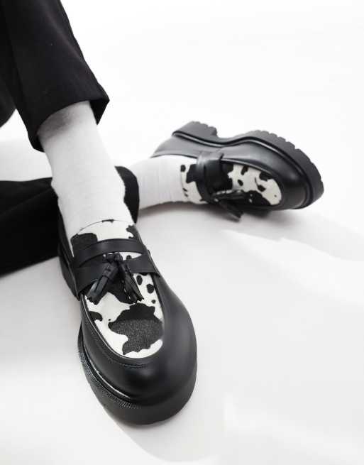 ASOS DESIGN loafers in faux fur cow | ASOS