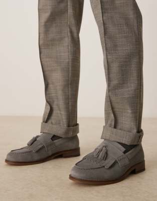 Asos Design Loafers In Gray
