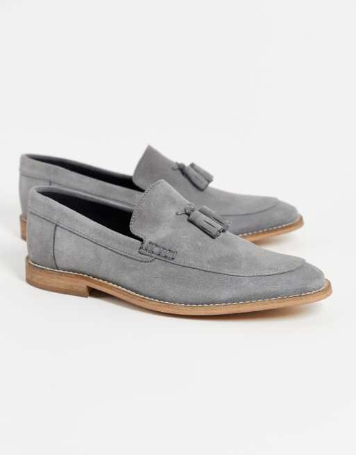 Grey 2025 suede loafers