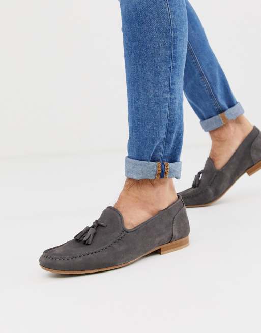 ASOS DESIGN loafers in grey suede ASOS