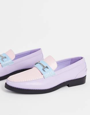 ASOS DESIGN loafers in multi color with black sole