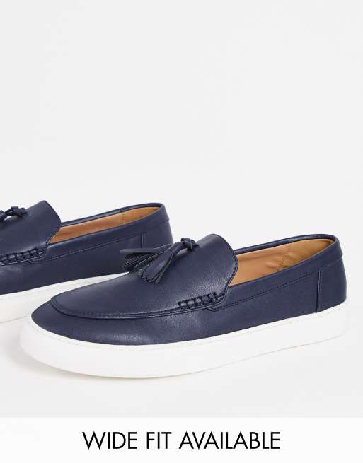 Asos hot sale navy loafers